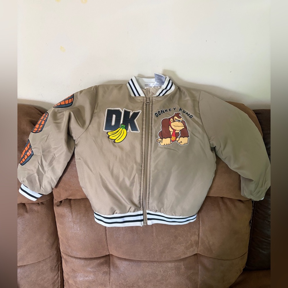 Boy’s Donkey Kong Tan Bomber Jacket
